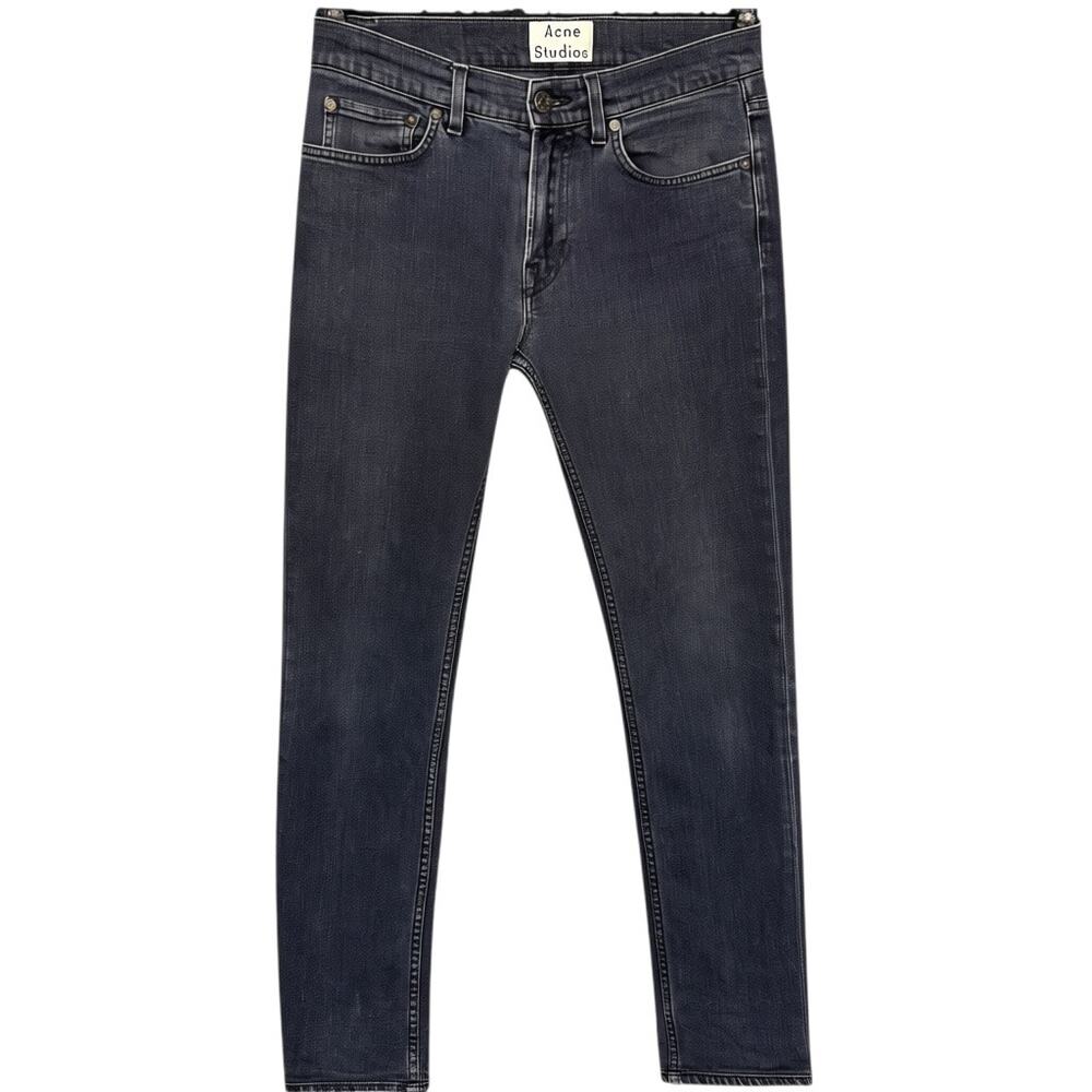 Acne Studios Ace Blue Black Slim Fit Mens 29x32 Jeans $600 Retail Street Skater